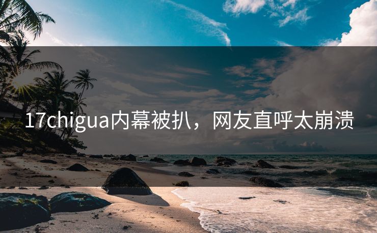 17chigua内幕被扒，网友直呼太崩溃