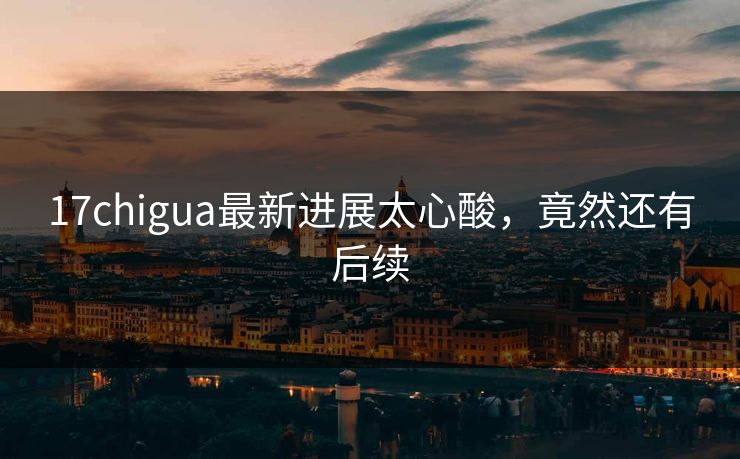 17chigua最新进展太心酸，竟然还有后续
